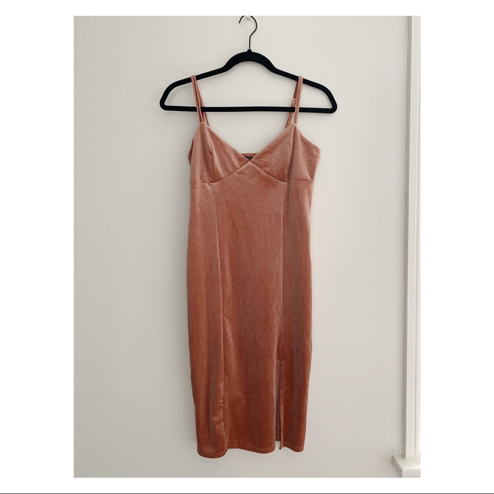 Velvet Midi Slip Dress